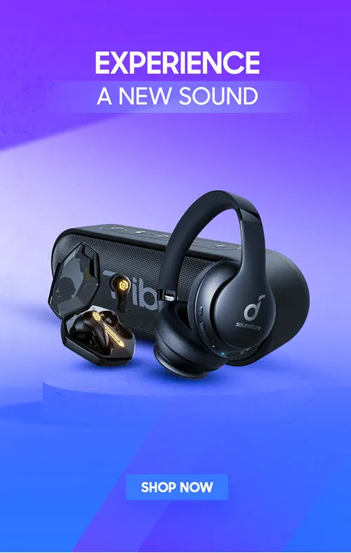 Experience a new sound web banner